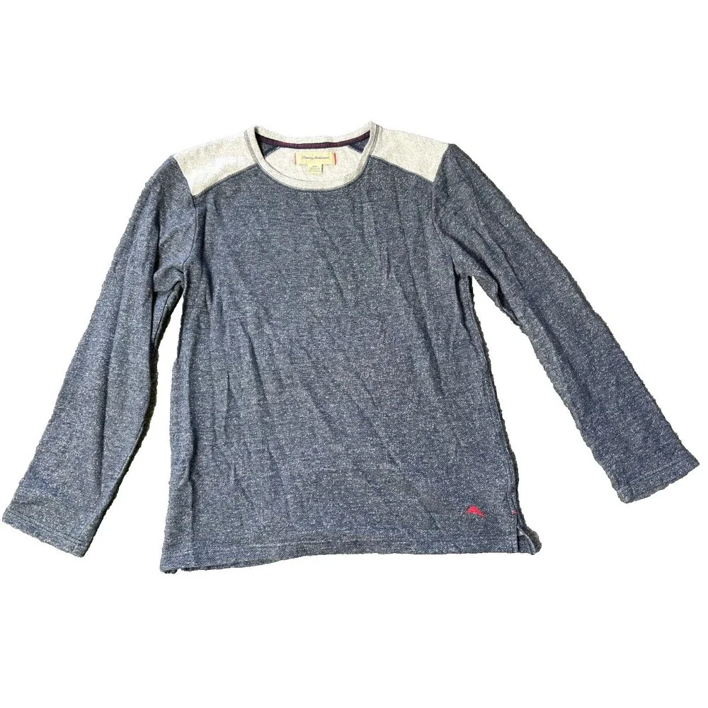 Tommy Bahama Sweater Mens Medium Blue Long Sleeve Pull Over